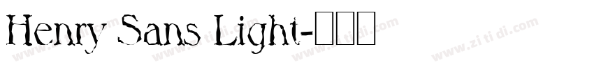 Henry Sans Light字体转换